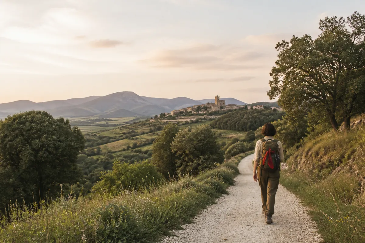 Paisaje del norte de España junto al Camino de Santiago
